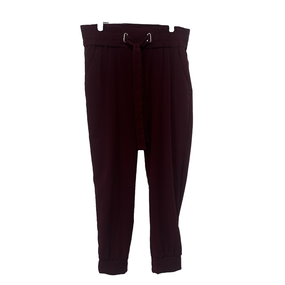 Orange Rust Stretchy Toe Waist Jogger Leg Pants Small